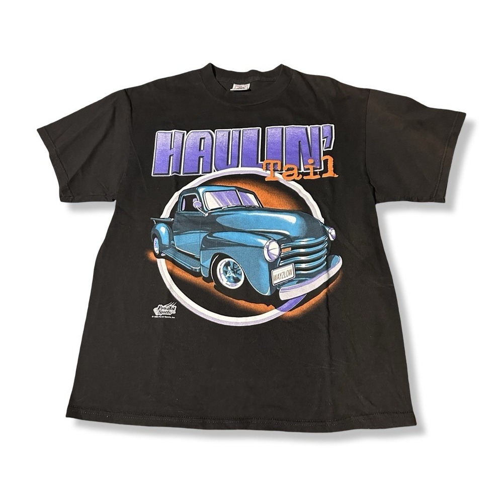 VINTAGE Haulin' Tail Lowrider Truck T Shirt 1998 Size Large Streetwear